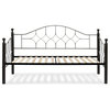 Bianca Metal Daybed, Hammered Pewter, Twin, Arched Back Panel and Euro Top Deck