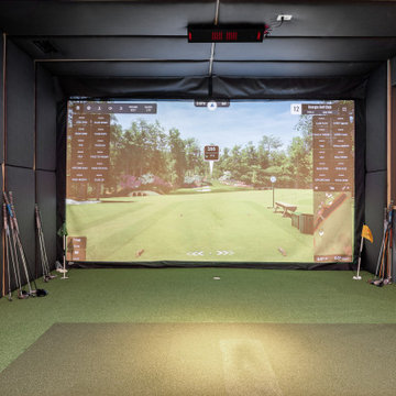 Luxury Basement Golf Simulator