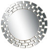 Devon Round Wall Mirror, Silver