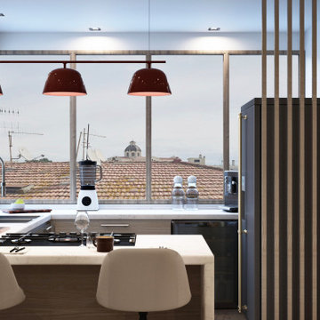 Render per una proposta di ristrutturazione di un appartamento a Cagliari