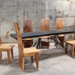 Suar Rugby Black Dining Table - Dining Tables