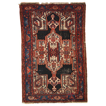 Consigned, Hand Made Antique Persian Hamadan Rug 3.9'x5.9', 1920