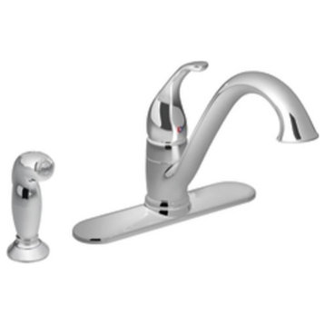 Moen 7840 Camerist Low-Arc Kitchen Faucet and Side Spray - Chrome