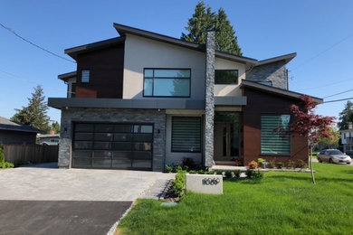 Inspiration for a contemporary home design remodel in Vancouver