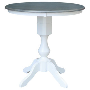 36" Round Top Counter Height Pedestal Table