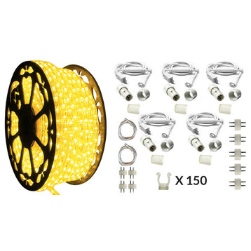 120V Dimmable LED Yellow Rope Light Kit, 513PRO Series, Deluxe