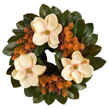 24" Magnolia Artificial Wreath