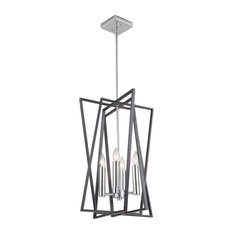 4-Light Chandelier, Transitional Style, 16"x18.75"High