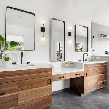 Master Bath vanity and shower