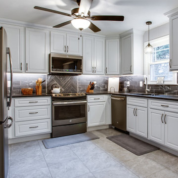 Small White Transitional Kitchen Design Middletown, MD