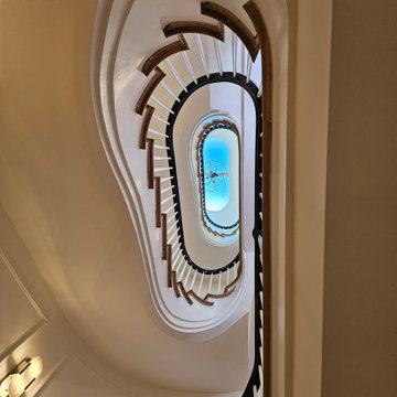 Project #131 | Three-Story Elliptical Staircase in Historic Home