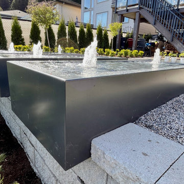 Closer view - water tables intersecting with the wall
