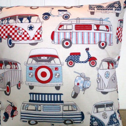 Muriva VW Camper Van and Moped cushion - Decorative Pillows