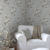 York Wallcoverings FH4089 Heritage Rose Wallpaper Taupe/Linen