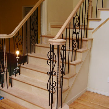 Wood Railing and Metal Balusters
