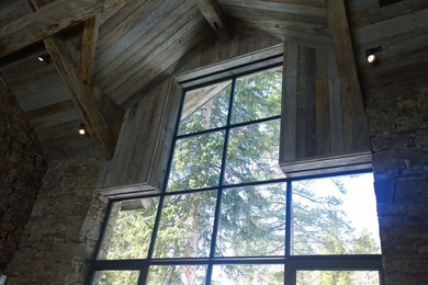 Example of a mountain style living room design in Other