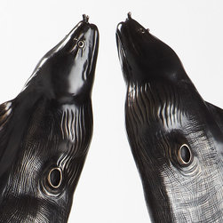 Bronze eels & amphora (sculpture) - Sculptures