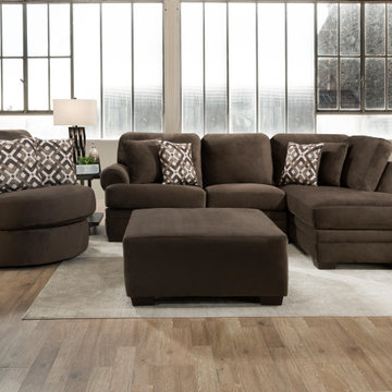 Sharpei Chocolate Sectional Collection