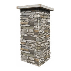 C139-ALPINE DEEP STACKED STONE COLUMN WRAP (CAPS SOLD SEPARATELY) - Wall Panels