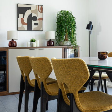 Living room and dining room in Savigny, Vaud, Switzerland