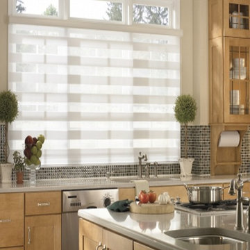 Kitchen Blinds & Shades - Linen Sheer Shades