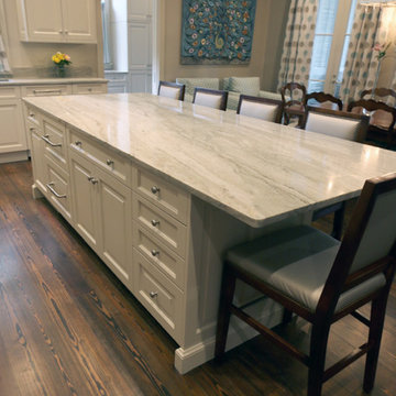Large Eat in Kitchen with Floor to Ceiling Brookhaven Cabinetry