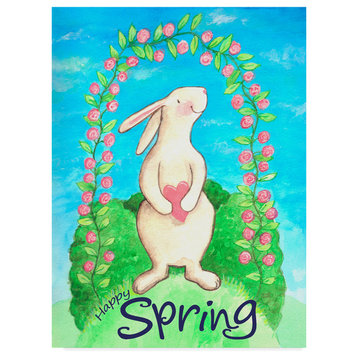 Melinda Hipsher 'Happy Spring Bunny' Canvas Art, 24"x18"