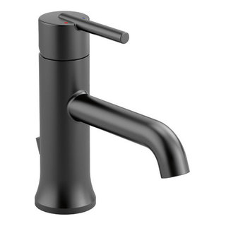 Single Handle Wall Mount Bathroom Faucet Trim in Matte Black T3559LF-BLWL