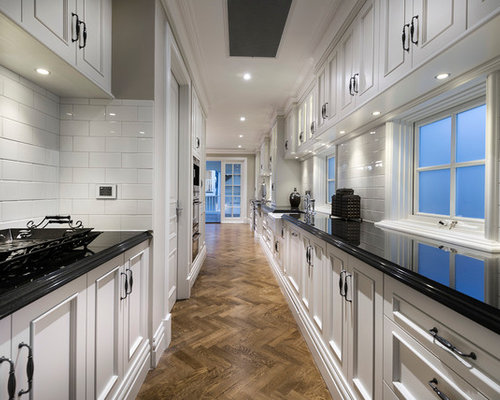 Best Galley Kitchen Half Wall Design Ideas & Remodel Pictures | Houzz
