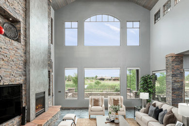 Mountain style home design photo in Phoenix