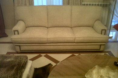 Reupholstered Sofa with French nail