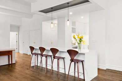 Example of a mid-sized living room design in New York