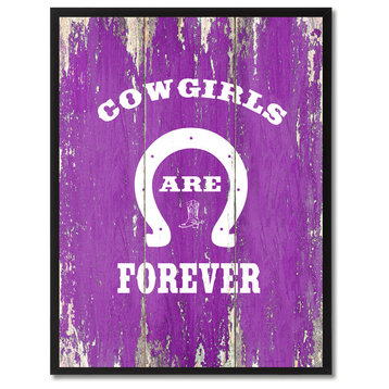 Cowgirls Are Forever Inspirational, Canvas, Picture Frame, 28"X37"