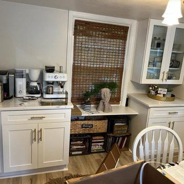Traditional Kitchen Remodel Done in the Polar White Nantucket Door