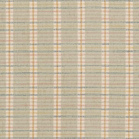 Green Plaid woven Upholstery Fabric by the Yard