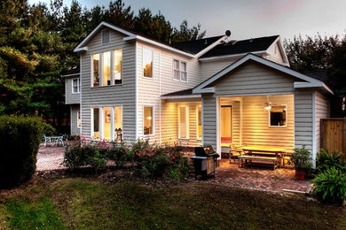 Inspiration for a contemporary exterior home remodel in DC Metro