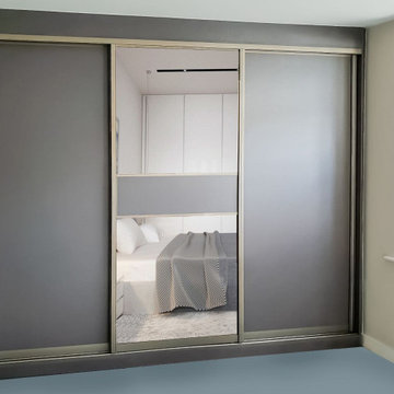 Grey Sliding Mirrored Doors: Contemporary Elegance in Rickmansworth