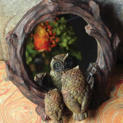 Faux Bois Owlkins Mirror - Wall Mirrors
