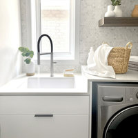 25 inch Dual Mount Single Bowl White Granite Laundry Sink S-825H