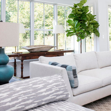 Clean,  modern living room