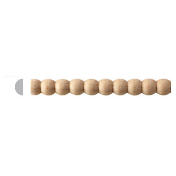 3/8" Diameter Half Round Bead Moulding, Set Of 10