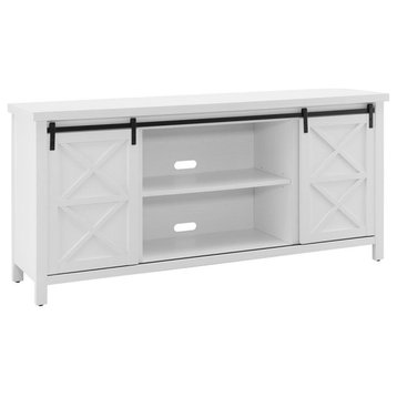 Elmwood Rectangular TV Stand for TV's up to 80 in White
