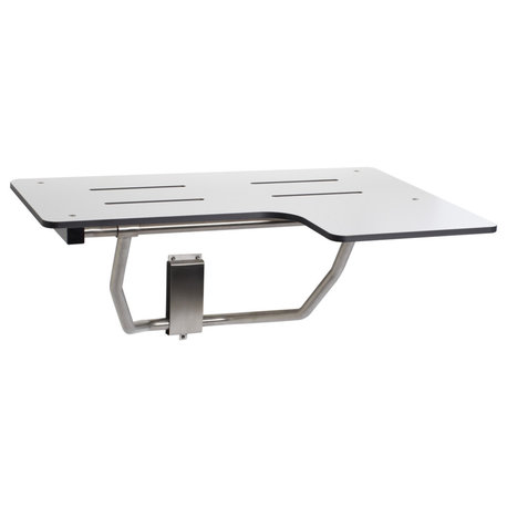 Signature L-Shaped Reversible ADA Transfer Shower Seat, 32 X 22-1/2, No Legs