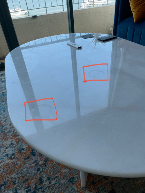 Water Rings On Marble