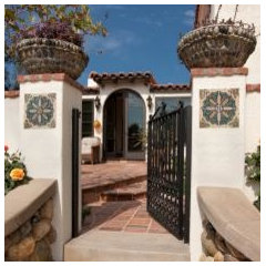 Front yard fence style for Spanish style home
