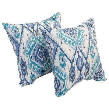 17" Square Polyester Outdoor Throw Pillows, Set of 4, Losani Pacific
