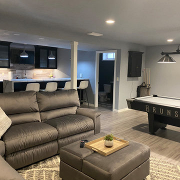 Billiards area with bar