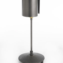 Factory 7.2" Table Lamp | Black Brushed Steel - Table Lamps