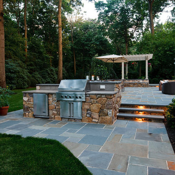 Cherry Hill Patio with Unique Fire Pit