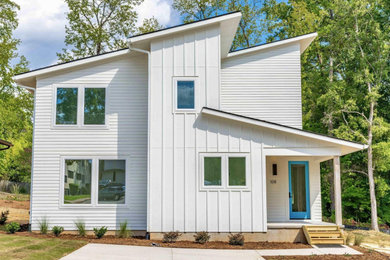 Siding Installation - James Hardie B&B and Lap Siding in Arctic White